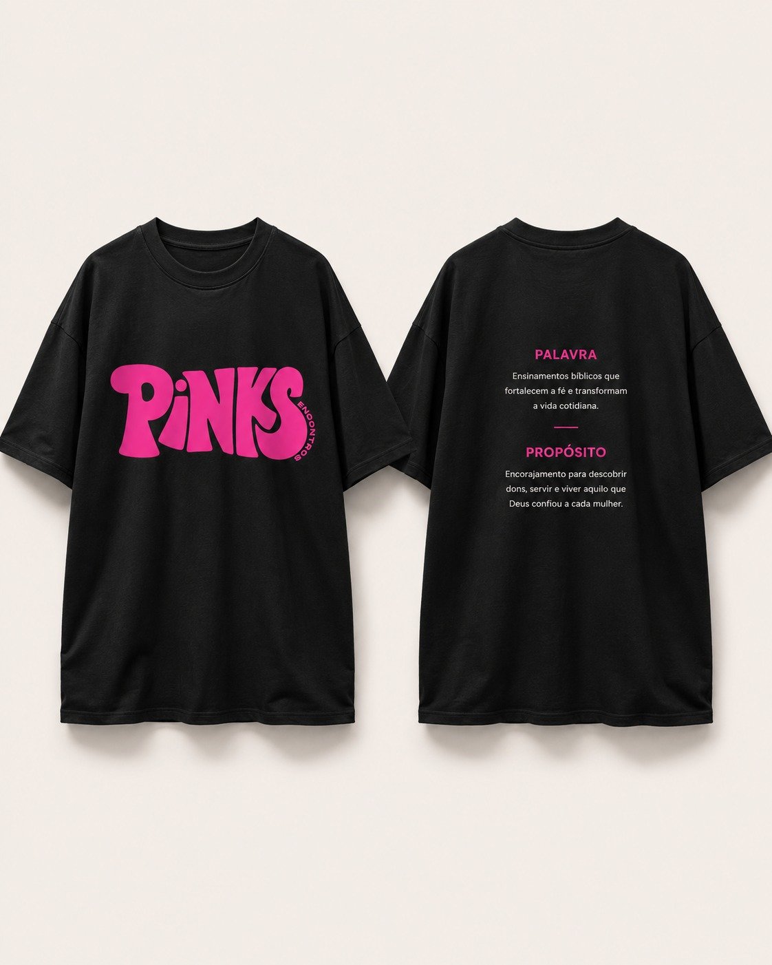 Camiseta Pink's preta — Palavra e Propósito