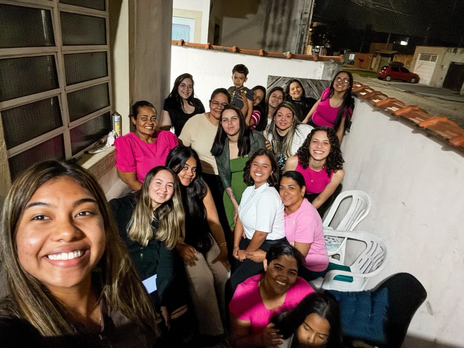 Céu da noite do encontro — Encontro Pink's Mulher Corajosa