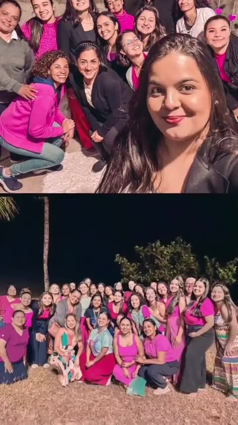 Celebração em um encontro Pink's